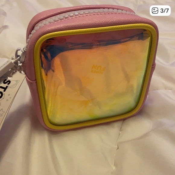 NWT Stoney Clover Lane Iridescent Clear Mini Pouch - Picture 2 of 4